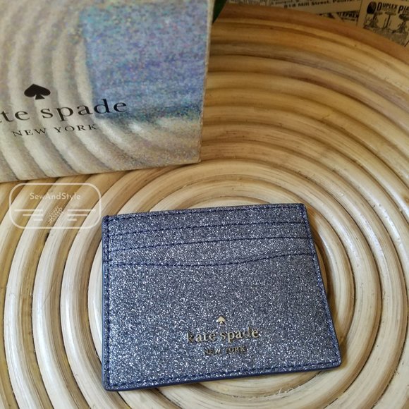 Kate Spade Boxed Small Slim Card Holder Dusk Navy - Picture 2 of 15